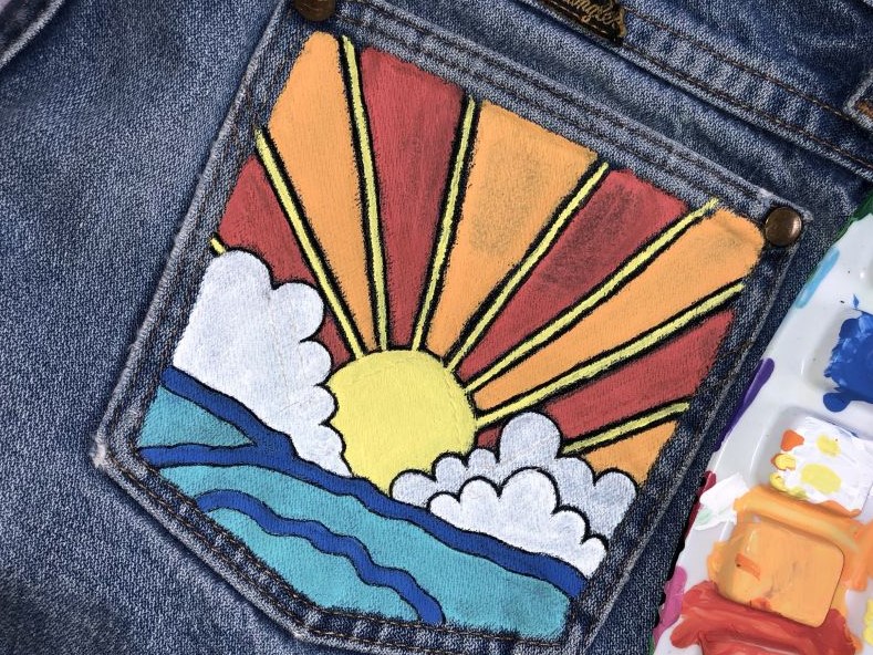 designs to paint on jeans