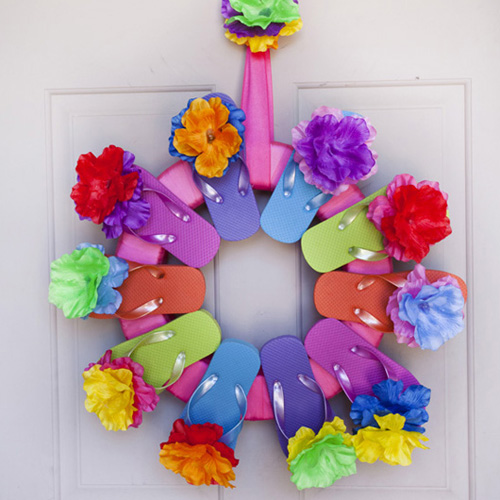 How to Make a Flip Flop Wreath: 22 DIY Ideas - Ideas for DIY