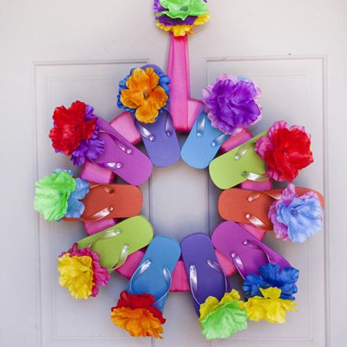 Handmade Flip Flop Wreath