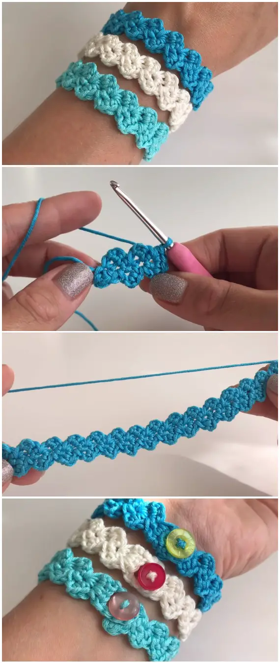 Crochet Tyre Bangle Bracelet Pattern | Easy Crochet Jewelry Patterns