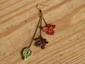 Crochet Earring Leaf Pattern