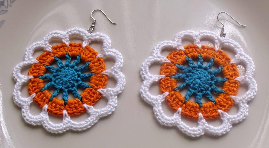 Crochet Flower Earrings Patterns