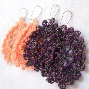 Crochet Teardrop Earrings Pattern