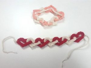 Interlinked Heart Crochet Bracelet