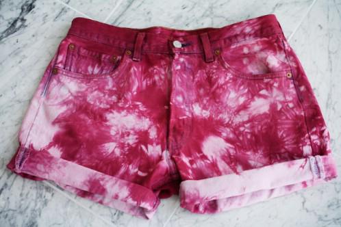 Tie Dye Jean Shorts